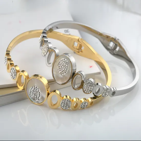 Newest Diamond Bracelet Jewelry Fashion Women Cuff Bangle 