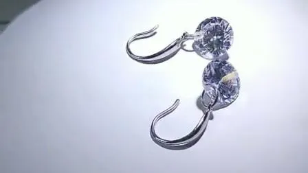 Zircon Earrings for Women Trendy 925 Sterling Silver Stud Earrings 