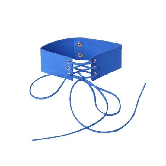 Newest Fashion Jewelry Blue Fabric Necklace Choker 