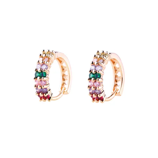 Costume Fashion Decoration Youth Simple Brass Copper Aolly Gold Champaign Earring 