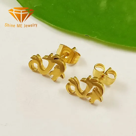New Arrival Charming Silver Jewelry IP Gold Stainless Steel Jewelry Ear Studs for Women Er4821 