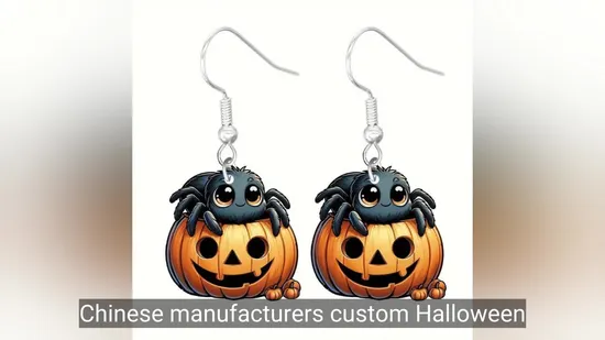 Unique Halloween Acrylic Ear Studs: Customizable Gift Ornaments 