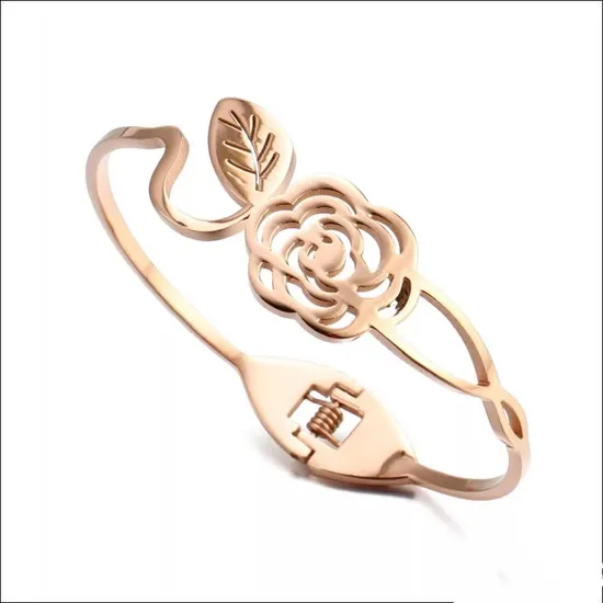 Stainless Steel High Quality Roes Opening Bangle 