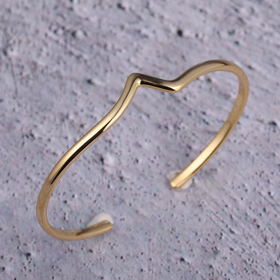 925 Sterling Silver Trendy 2023 Women Fine Jewelry 18K Real Gold Plated Factory Wholesale New Arrival Unique Bangle