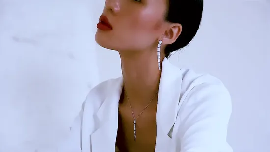 Fashion Zircon Jewelry Simple Style 925 Silver Wholesale Ear Studs for Women 